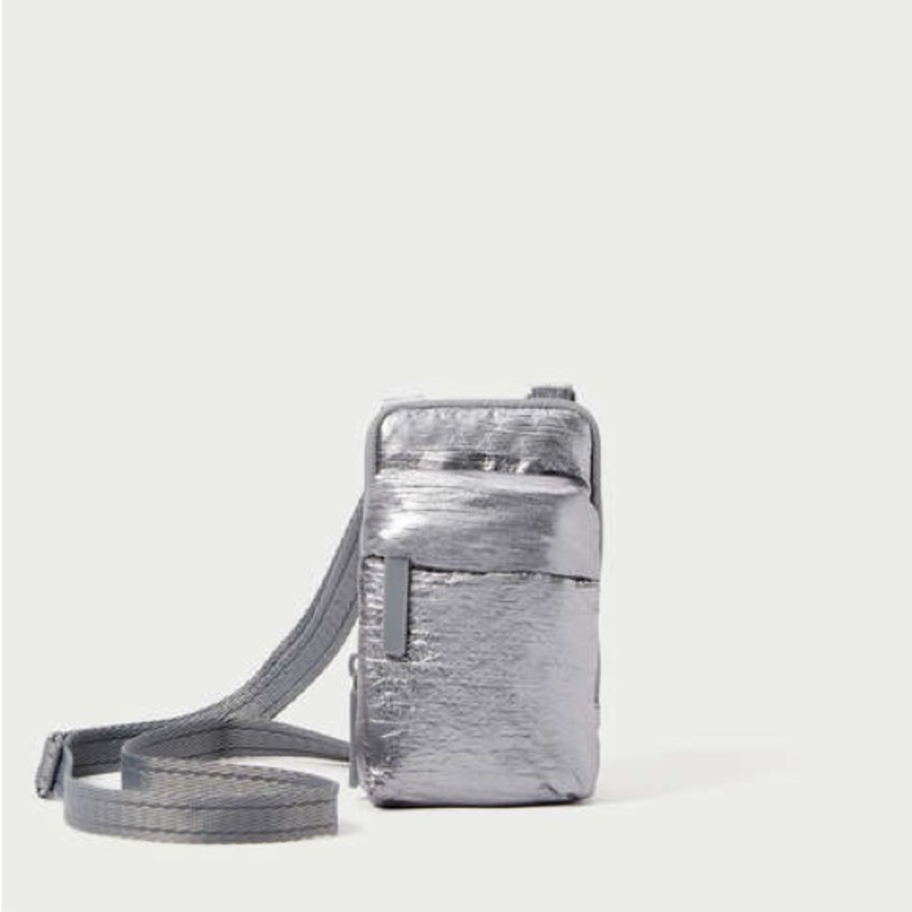 OYSHO | nylon mobile phone crossbody bag | silver